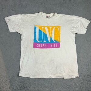 Vintage 90’s White UNC CHAPEL HILL T-SHIRT Men’s XL Single Stitch #1238 USA